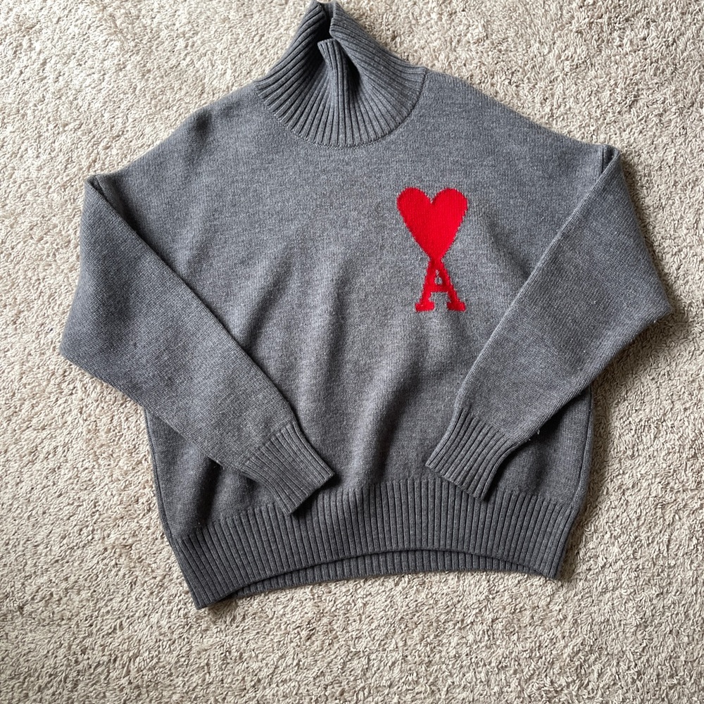 AMI Paris oversized Ami de Cœur jumper